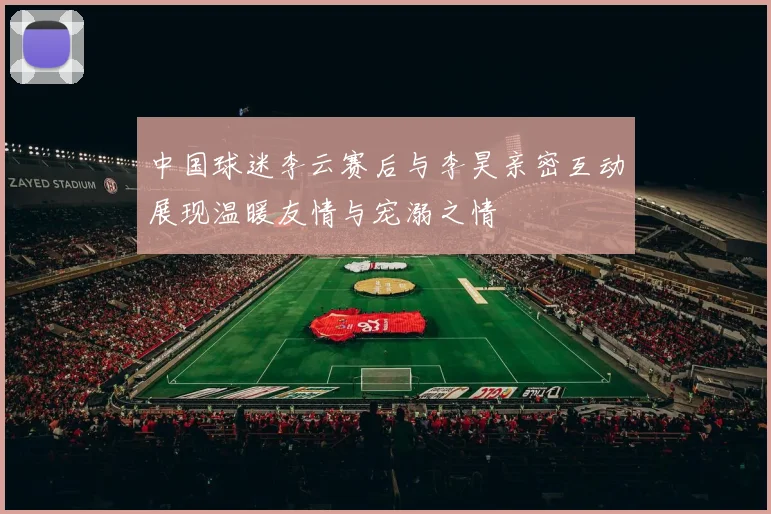 中国球迷李云赛后与李昊亲密互动展现温暖友情与宠溺之情